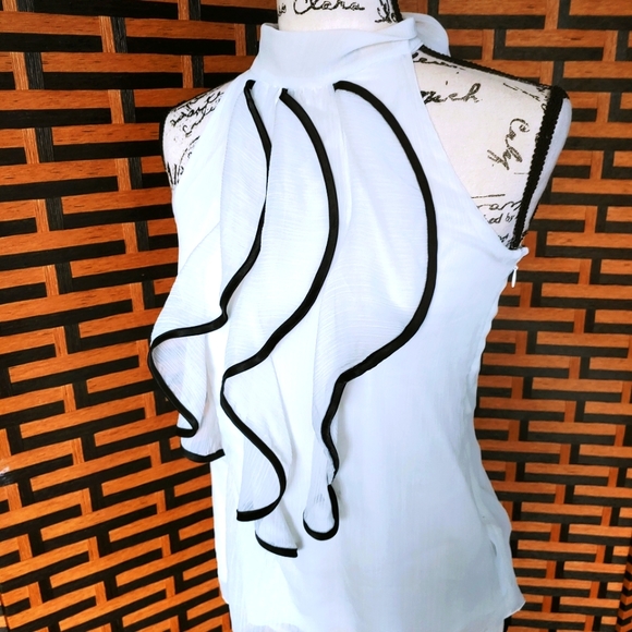 BCX Sleeveless Semi-Sheer  Bodycon Halter Blouse/Top Sz: S - Picture 5 of 9